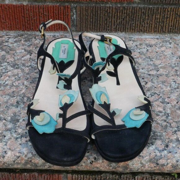 Prada Fairy Collection 2008 James Jean Women's Sandals Size 8.5 - Picture 1 of 4